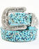 Image #1 - Shyanne Women's Mesh Bling Western Belt, Turquoise, hi-res