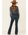 Image #2 - Kimes Ranch Women's Dark Wash Lola Raw Trousers, Blue, hi-res