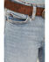 Image #2 - Wrangler Girls' Light Wash Trouser Denim Jeans, Blue, hi-res