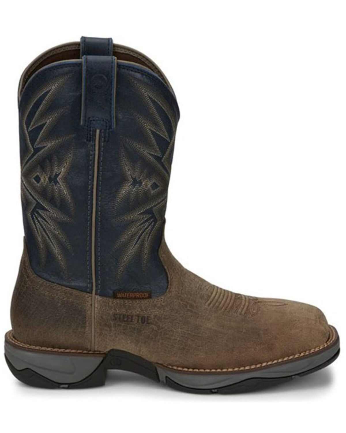 Image #2 - Tony Lama Men's Bartlett Stone Western Work Boots - Steel Toe, Brown, hi-res
