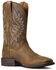 Image #1 - Ariat Men's Brander Leather Performance Western Boot - Broad Square Toe, Brown, hi-res