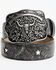 Image #1 - Idyllwind Women's Cordero Longhorn Buckle And Star Cutout Belt , Black, hi-res