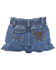 Image #2 - Wrangler Infant Girls' Denim Skirt , Blue, hi-res