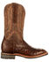 Image #2 - Lucchese Men's Rowdy Exotic Full-Quill Ostrich Western Boots - Square Toe, Chocolate, hi-res