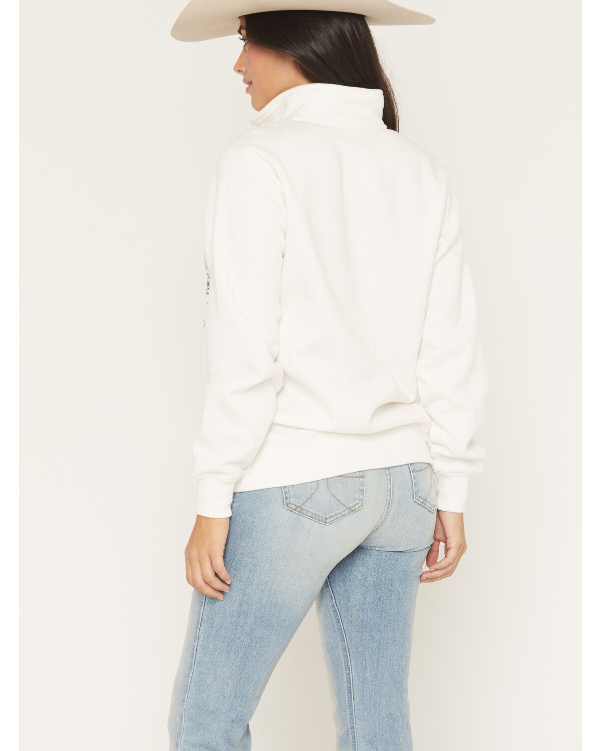Image #4 - Ariat Women's Landscape 1/2 Zip Pullover, White, hi-res