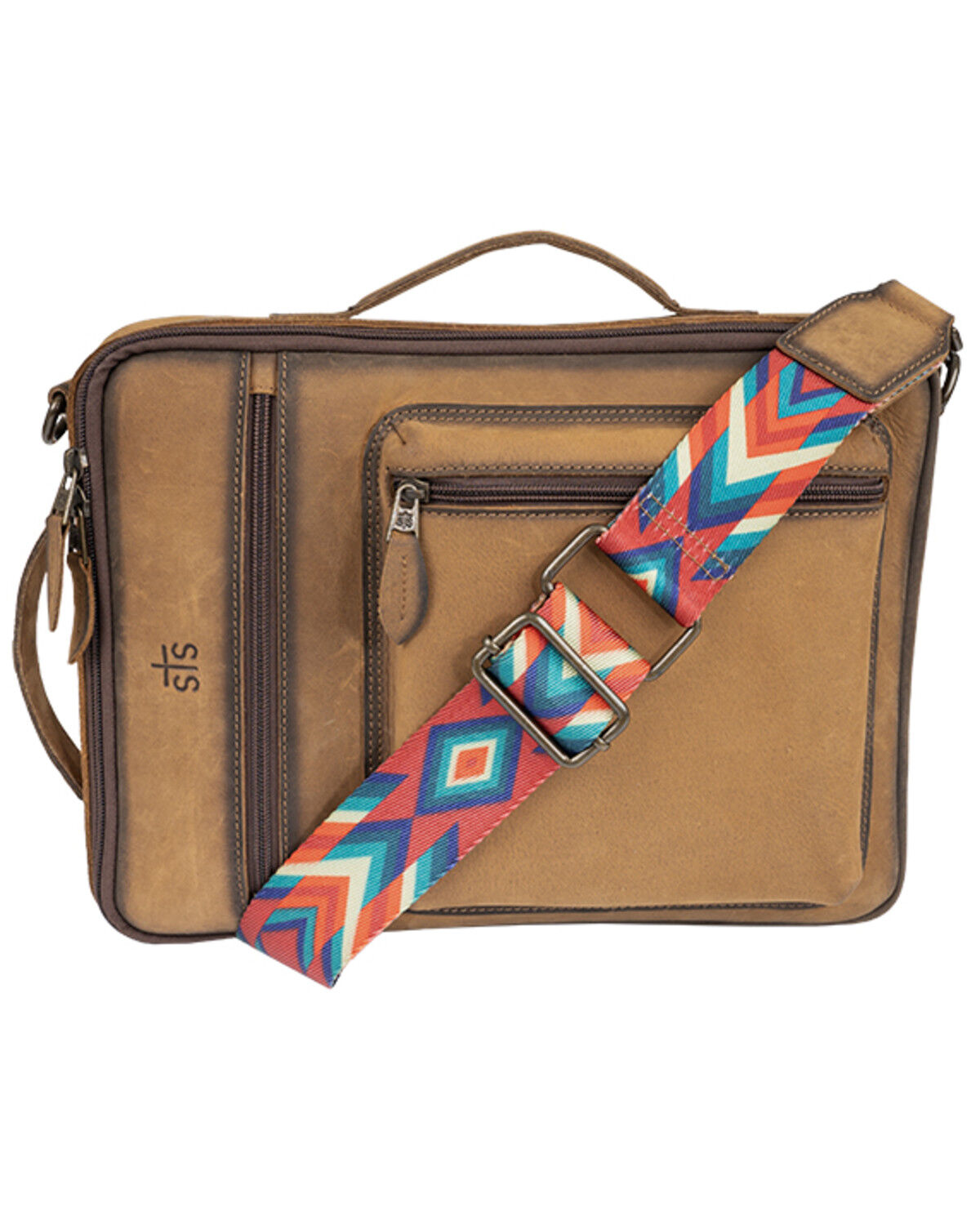 Image #4 - STS Ranchwear by Carroll Baroness Basic Bliss Shiloh Messenger Backpack, Brown, hi-res