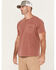 Image #2 - Carhartt Men's Relaxed Fit Midweight Short Sleeve Garment Dyed Pocket T-Shirt, Red, hi-res