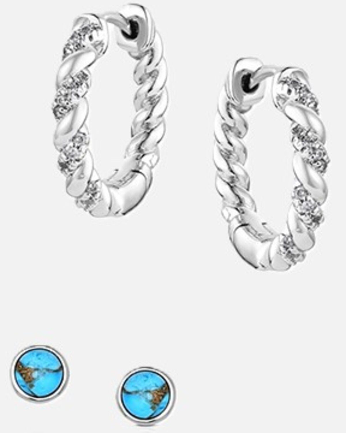Montana Silversmiths Women's Dawn and Dusk Earring Set - 2 Piece, Silver, hi-res