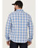 Image #4 - Flag & Anthem Men's Sanderson Dobby Plaid Long Sleeve Button Down Western Shirt, Blue, hi-res