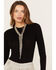 Image #1 - Wonderwest Women's Silver Fringe Statement Necklace, Silver, hi-res