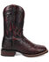 Image #2 - Dan Post Men's Alamosa Exotic Ostrich Western Boots - Broad Square Toe, Black, hi-res