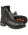 Image #1 - Milwaukee Leather Men's Super Clean Double Sided Zipper Boots - Round Toe, Black, hi-res