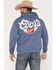 Image #1 - Coors Men's Boot Barn Exclusive Skull Mountain Graphic Hooded Sweatshirt, Blue, hi-res
