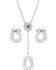 Image #2 - Montana Silversmiths Women's Infinite Luck Turquoise Stone Earring & Necklace Set - 2-Piece, Silver, hi-res