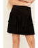 Image #2 - Shyanne Girls' Faux Suede Fringe Skirt, Black, hi-res