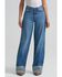 Image #1 - Wrangler Retro Women's Milena Medium Wash High Rise Wide Leg Denim Jeans, Medium Wash, hi-res