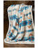 Image #1 - Carstens Home Wrangler Stack Rock Southwestern Faux Sherpa Throw, Blue, hi-res