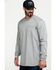 Image #3 - Hawx Men's FR Pocket Long Sleeve Work T-Shirt - Big, Silver, hi-res