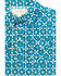 Image #2 - Shyanne Infant Girls' Rodeo Print Short Sleeve Pearl Snap Onesie, Teal, hi-res