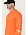 Image #2 - Hawx Men's Logo Long Sleeve Graphic Work T-Shirt , Orange, hi-res