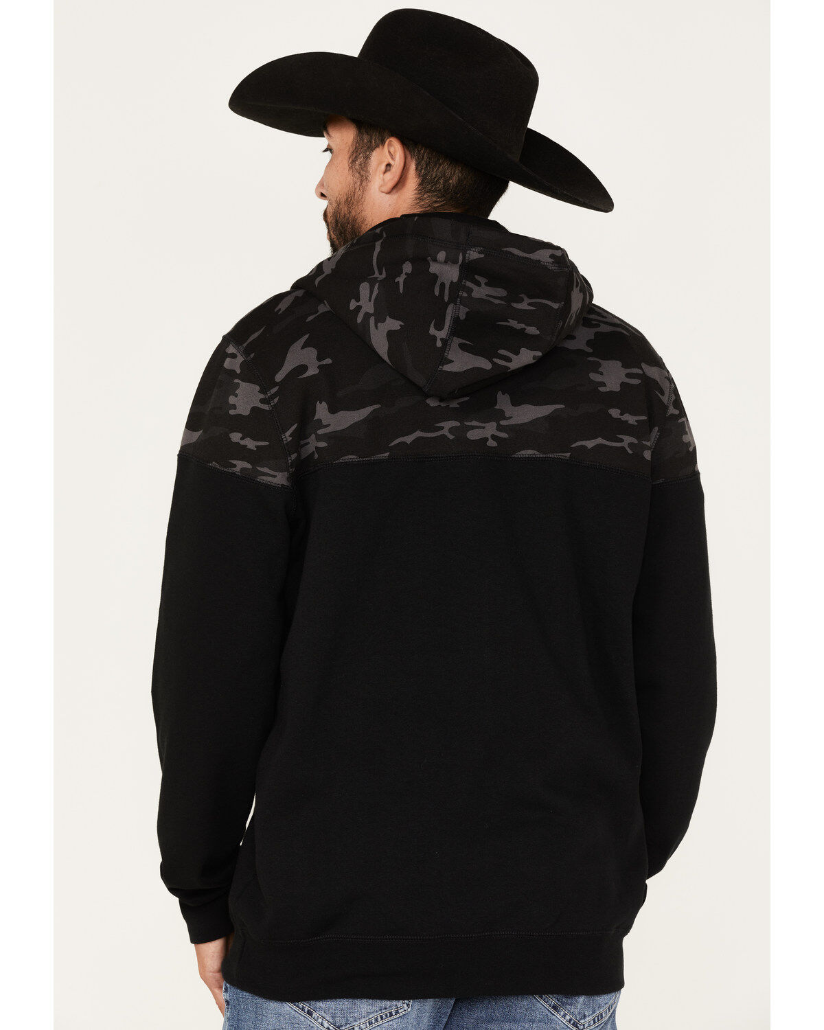 Image #4 - Moonshine Spirit&reg; Men's Midnight Camo Color-Blocked Zip-Front Hooded Pullover, Camouflage, hi-res