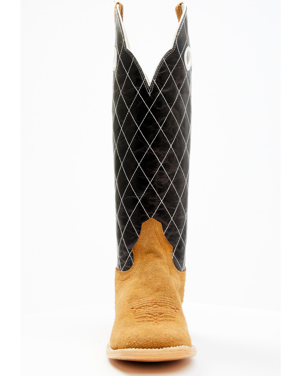 Image #4 - Hondo Boots Men's Roughout Western Boots - Broad Square Toe, Brown, hi-res