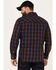 Image #4 - Resistol Men's Englewood Plaid Button Down Western Shirt , Navy, hi-res