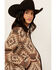 Image #2 - Cripple Creek Women's Southwestern Print Concho Jacket , Brown, hi-res