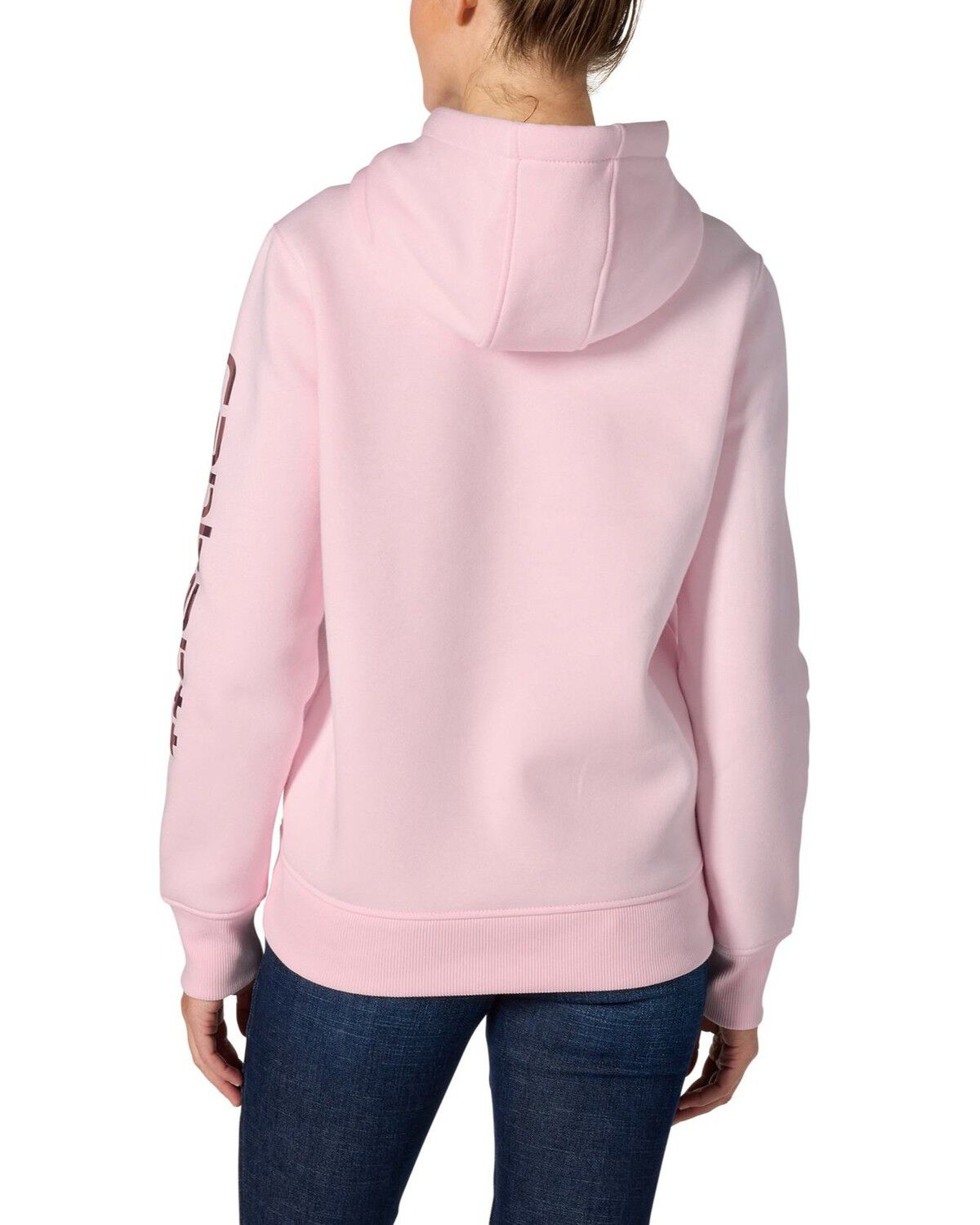 Image #2 - Carhartt Women's Iconic Clarksburg Logo Sweatshirt, Rose, hi-res