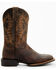 Image #2 - RANK 45® Men's Xero Gravity Performance Western Boots - Broad Square Toe, Brown, hi-res