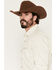 Image #2 - Wrangler Retro Men's Premium Micro Geo Print Long Sleeve Snap Western Shirt, Cream, hi-res