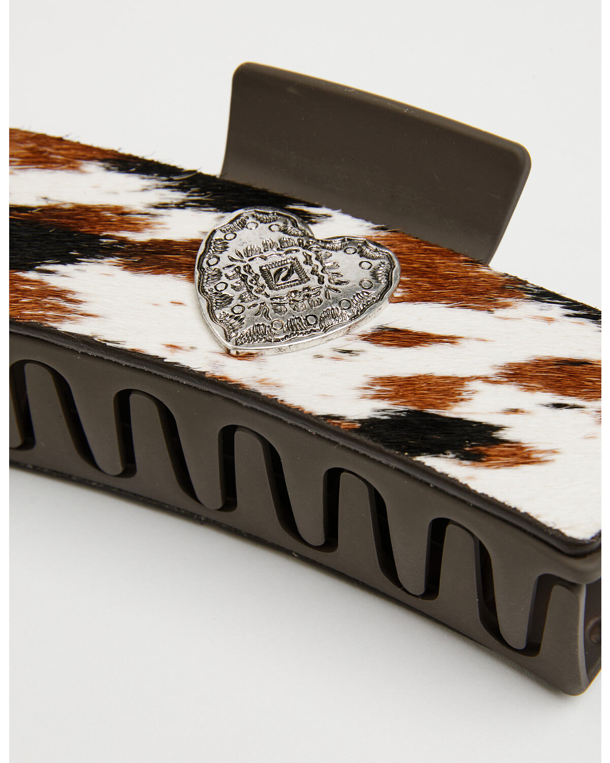 Image #3 - Shyanne Women's Hair On Concho Claw Clip, Brown, hi-res