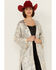 Image #2 - Sadie & Sage Women's Aura Sequin Floral Kimono , Silver, hi-res