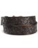Image #2 - Justin Men's Floral Tooled Leather Belt, Black, hi-res