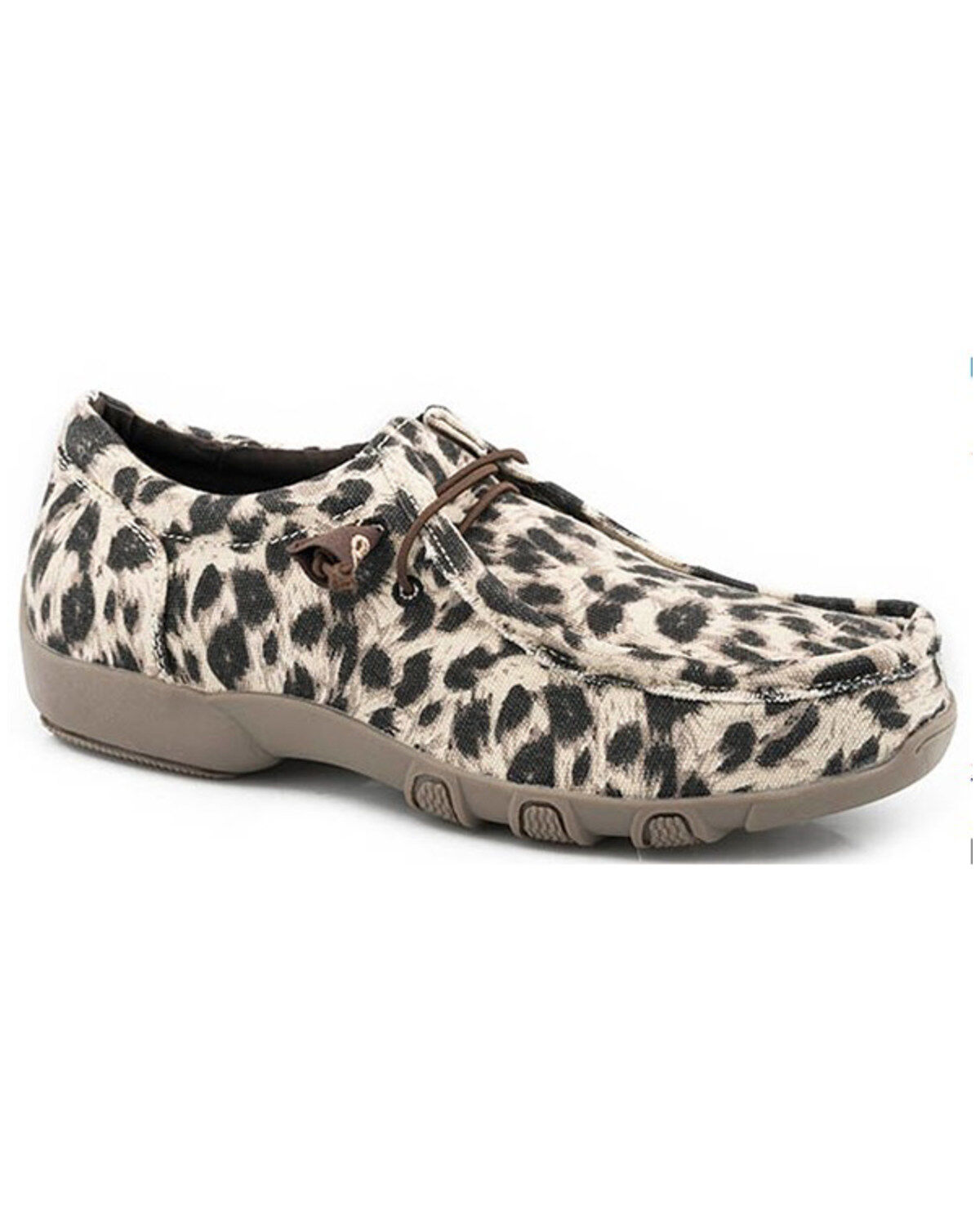 Image #1 - Roper Women's Chillin Leopard Print Casual Chukka Shoes - Moc Toe, Tan, hi-res