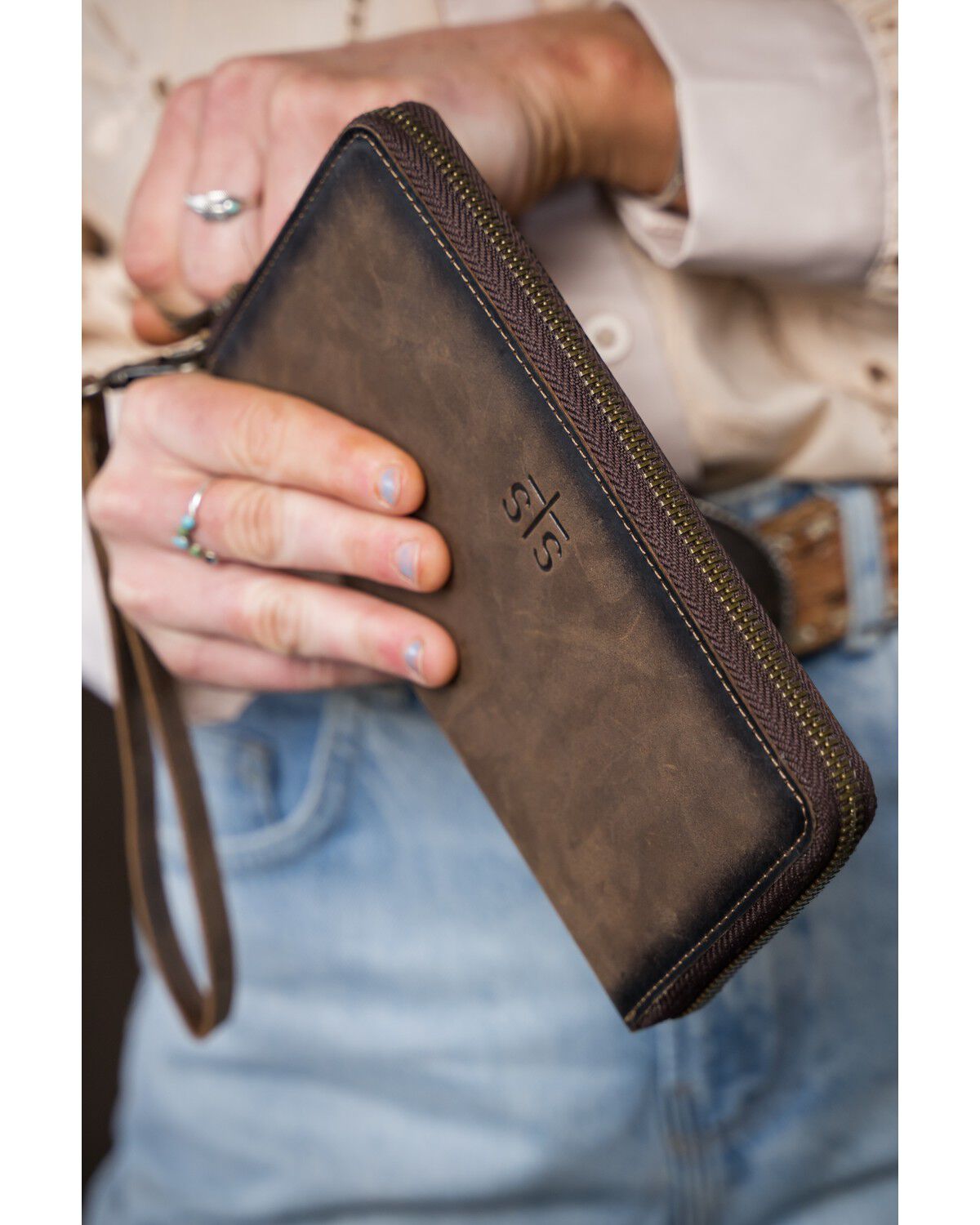 Image #5 - STS Ranchwear by Carroll Women's Baroness Betsy Wristlet Wallet, Brown, hi-res