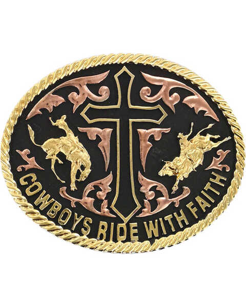 Image #1 - Cody James Men's Ride with Faith Belt Buckle, Multi, hi-res