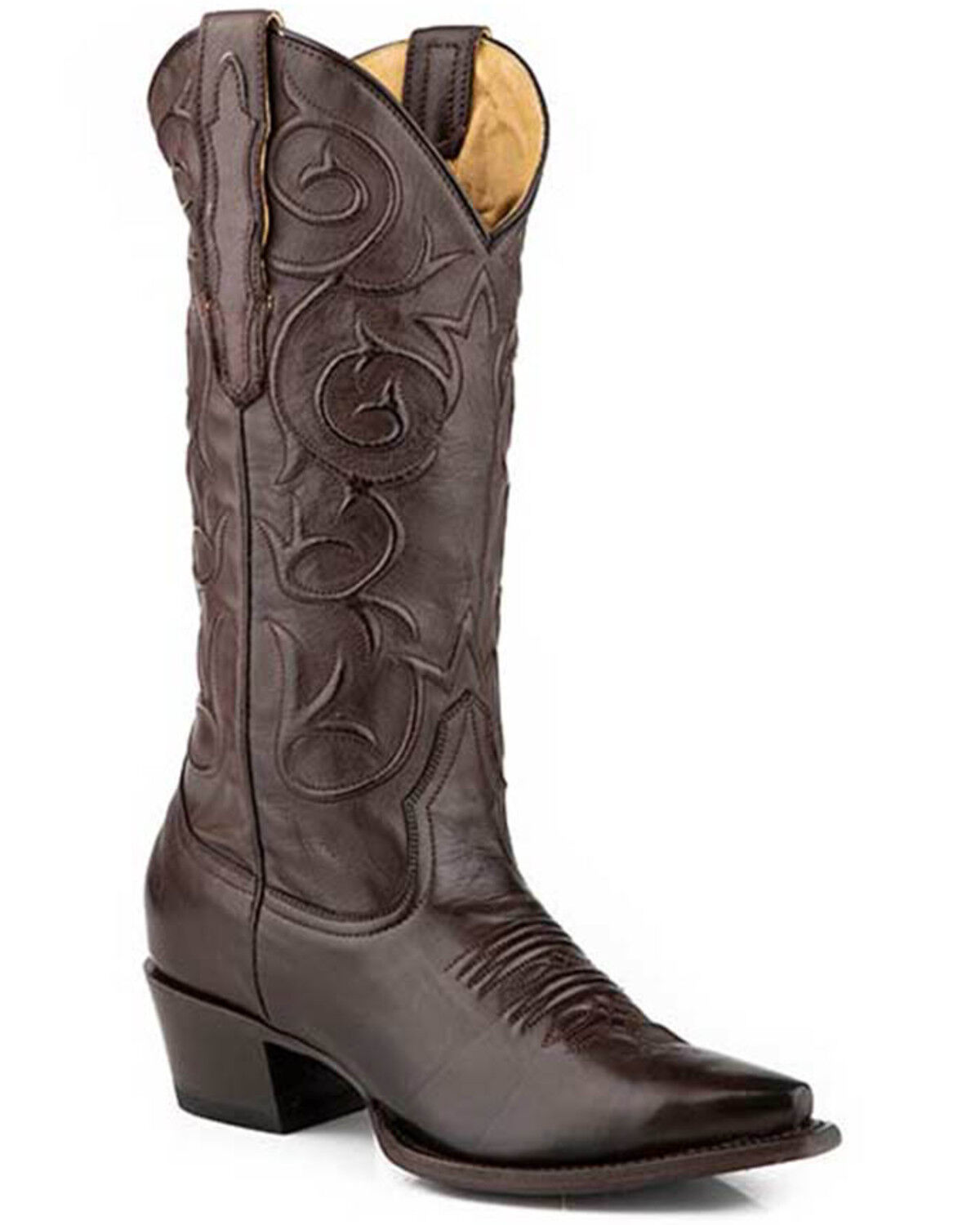Image #1 - Stetson Women's Callie Tall Western Boots - Snip Toe, Brown, hi-res