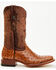 Image #2 - Tanner Mark Men's Ostrich Print Western Boots - Broad Square Toe, Cognac, hi-res