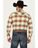 Image #4 - Pendleton Men's Wyatt Plaid Print Long Sleeve Pearl Snap Western Shirt , Blue, hi-res