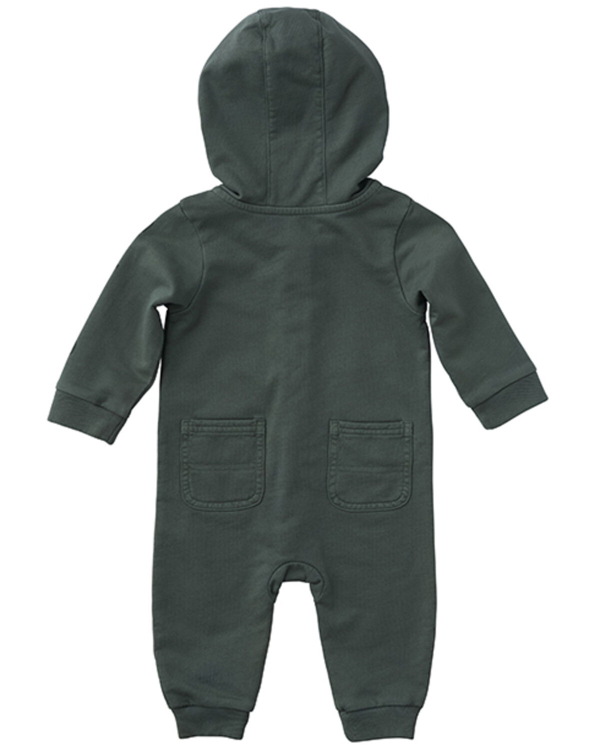 Image #2 - Carhartt Infant Boys' Solid Long Sleeve Zip-Up Hooded Coverall, Green, hi-res