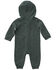Image #2 - Carhartt Infant Boys' Solid Long Sleeve Zip-Up Hooded Coverall, Green, hi-res