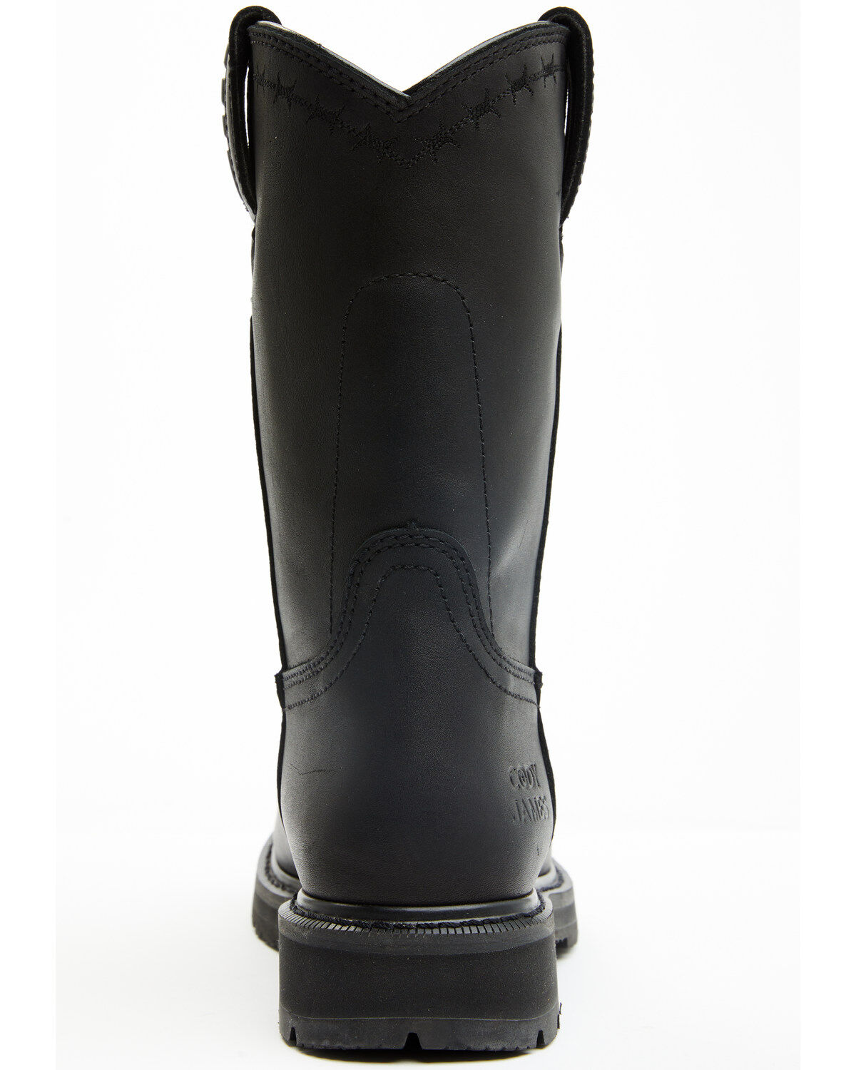 Image #5 - Cody James Men's 11" Uniform Western Work Boots - Soft Toe, Black, hi-res