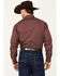 Image #4 - Stetson Men's Geo Print Long Sleeve Snap Western Shirt, Wine, hi-res