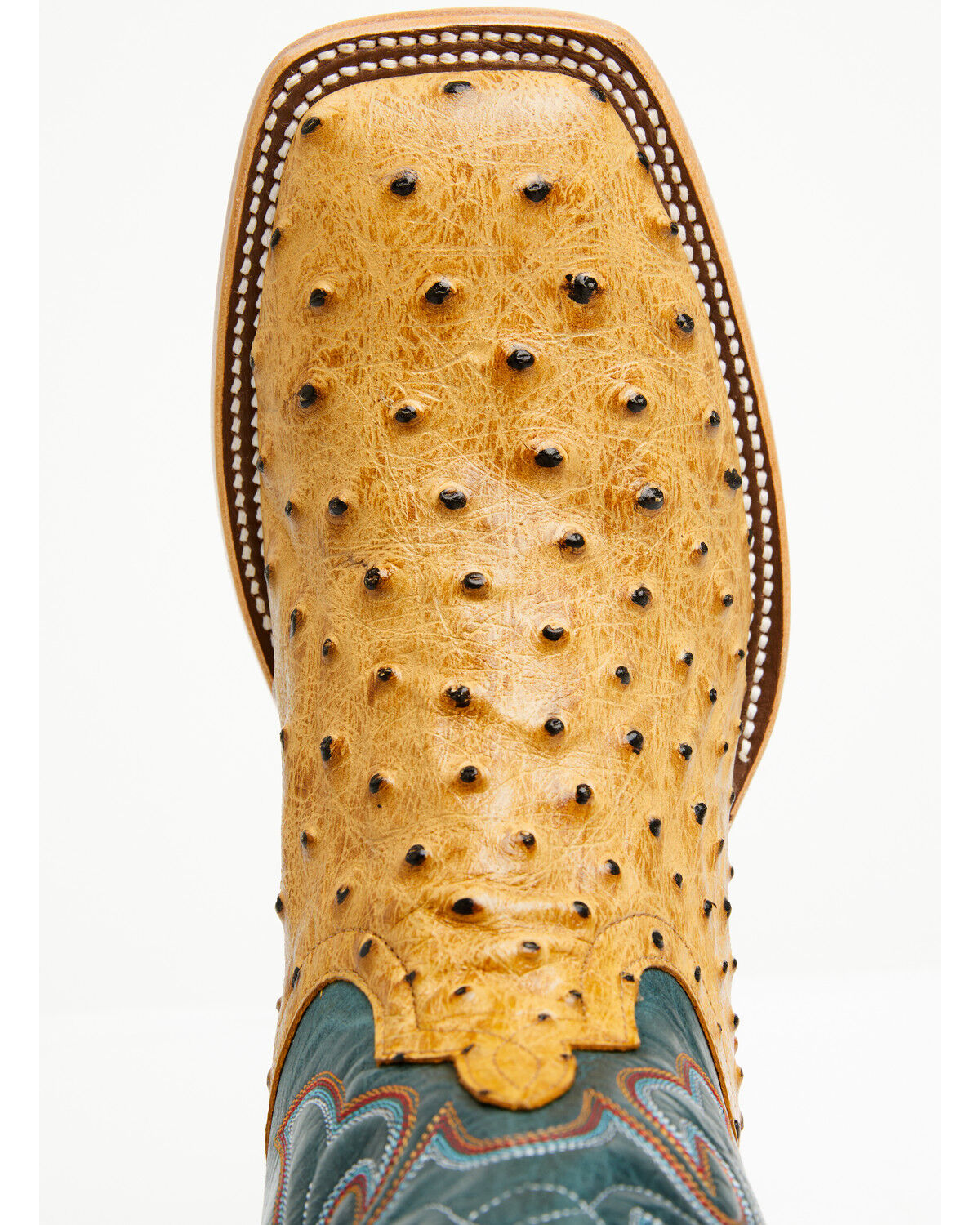 Image #6 - Horse Power Men's Saddle Ranch Ostrich Print Tall Western Boots - Broad Square Toe, Tan, hi-res