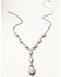 Image #1 - Shyanne Women's Moonbeam Stone Drop Necklace, Silver, hi-res