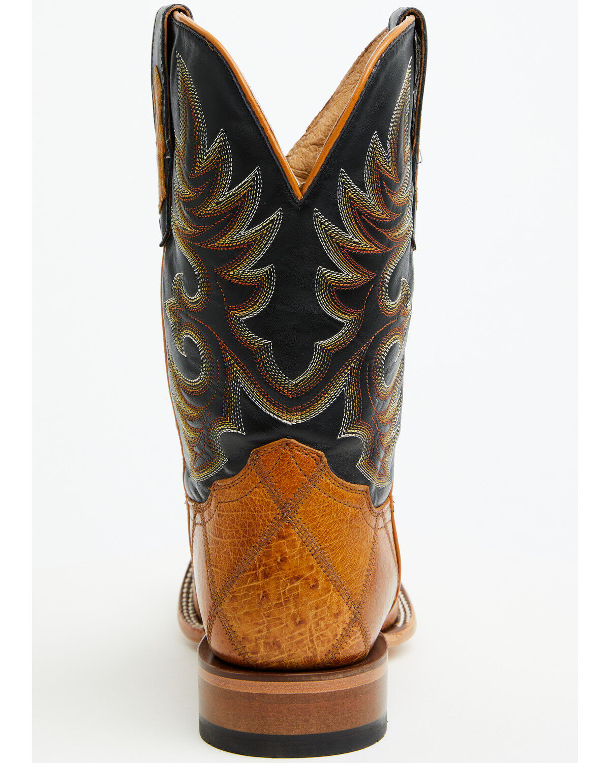 Image #5 - Cody James Men's Exotic Ostrich Patchwork Western Boots - Broad Square Toe, Tan, hi-res