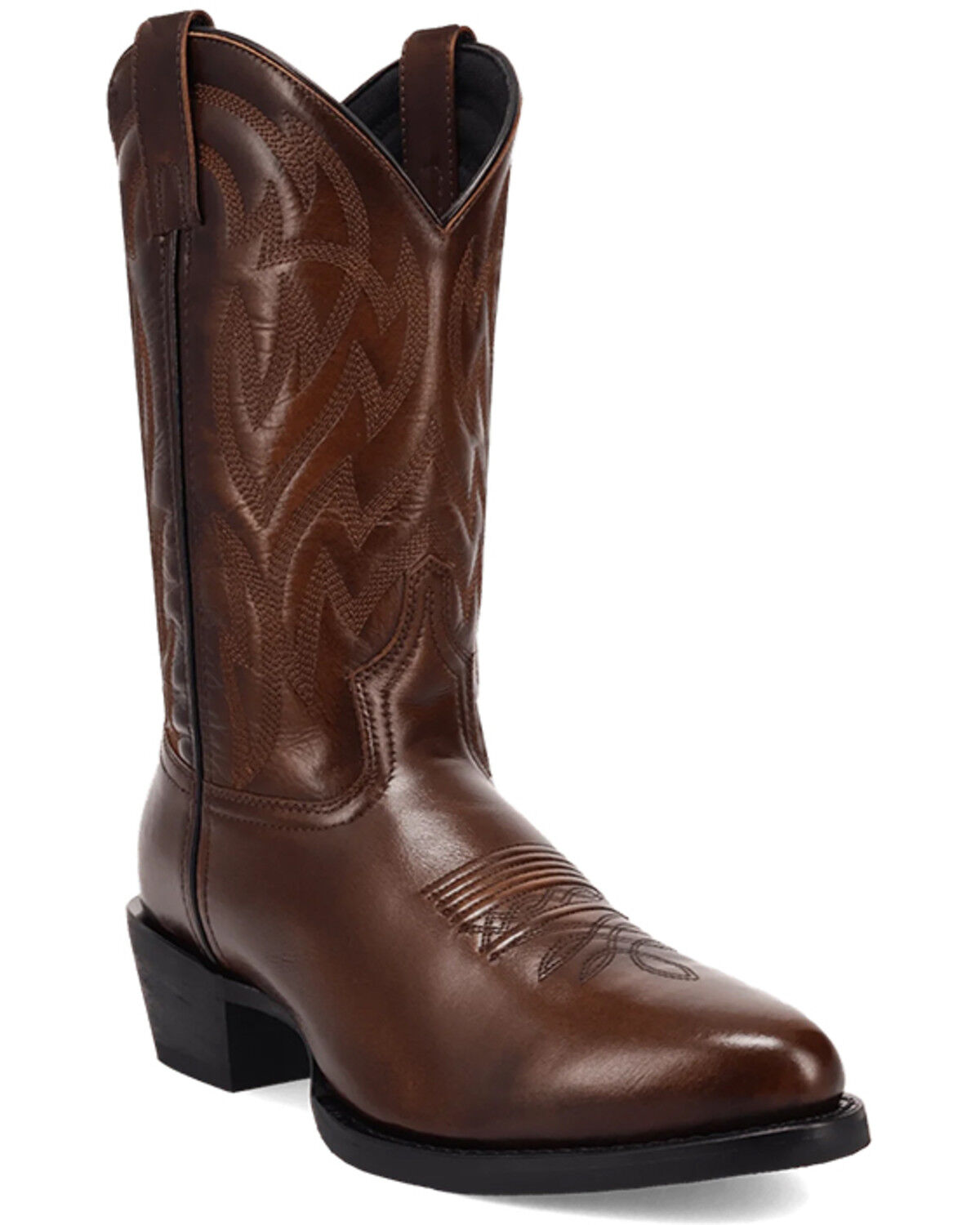 Laredo Men's Barton Western Boots - Round Toe, Tan, hi-res