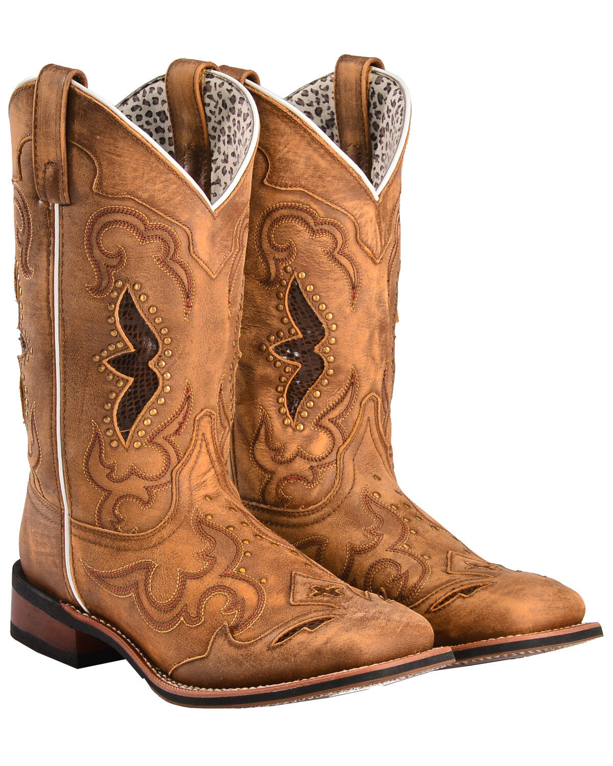 Image #1 - Laredo Women's Spellbound Western Performance Boots - Broad Square Toe, Tan, hi-res