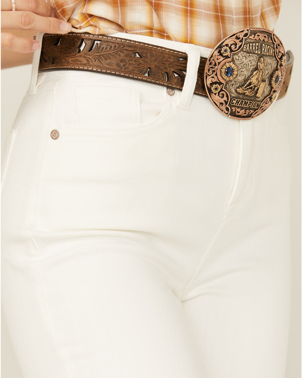 Image #2 - Shyanne Women's Super High Rise Flare Stretch Denim Jeans, Natural, hi-res